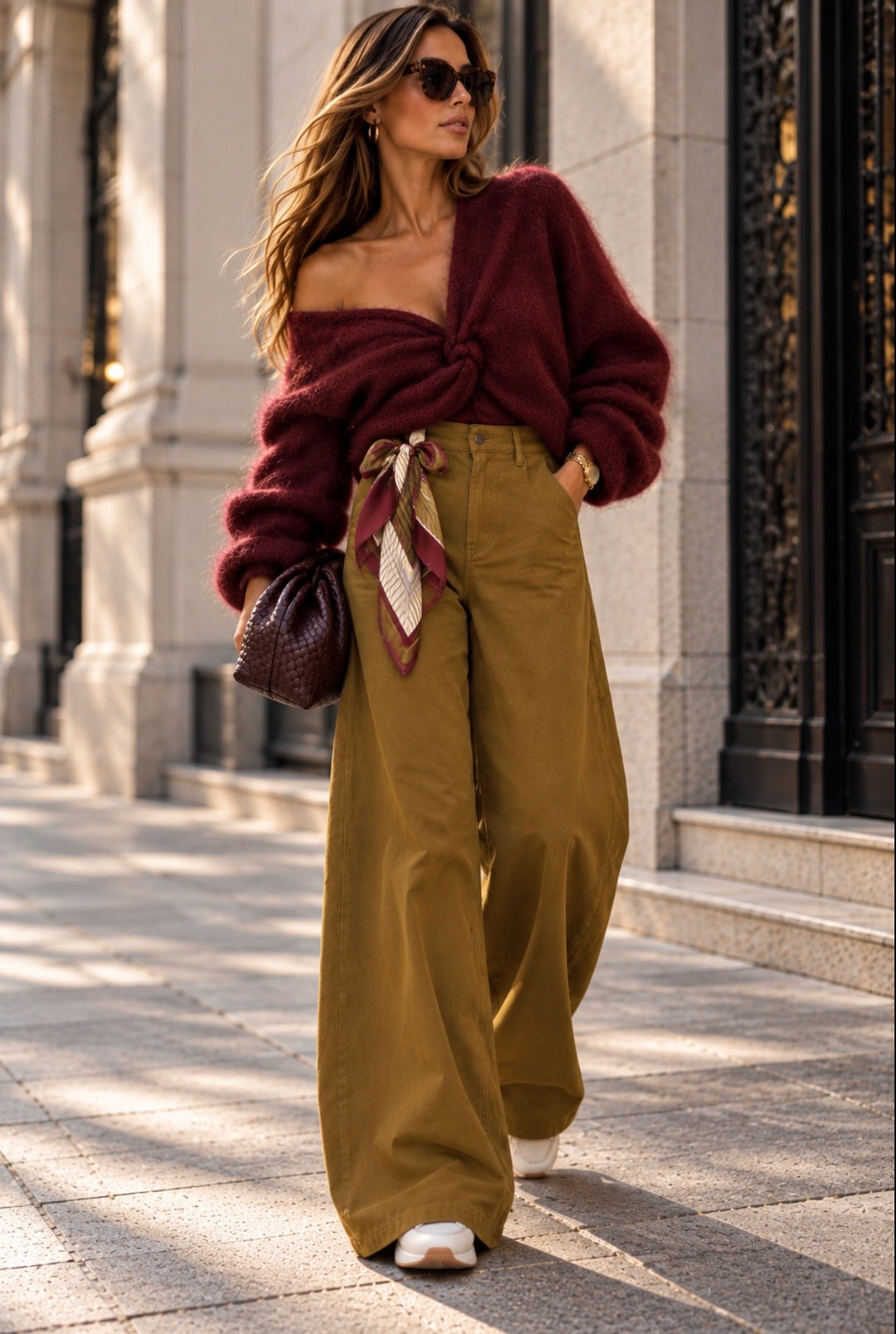OLIVE SCARF PANTS