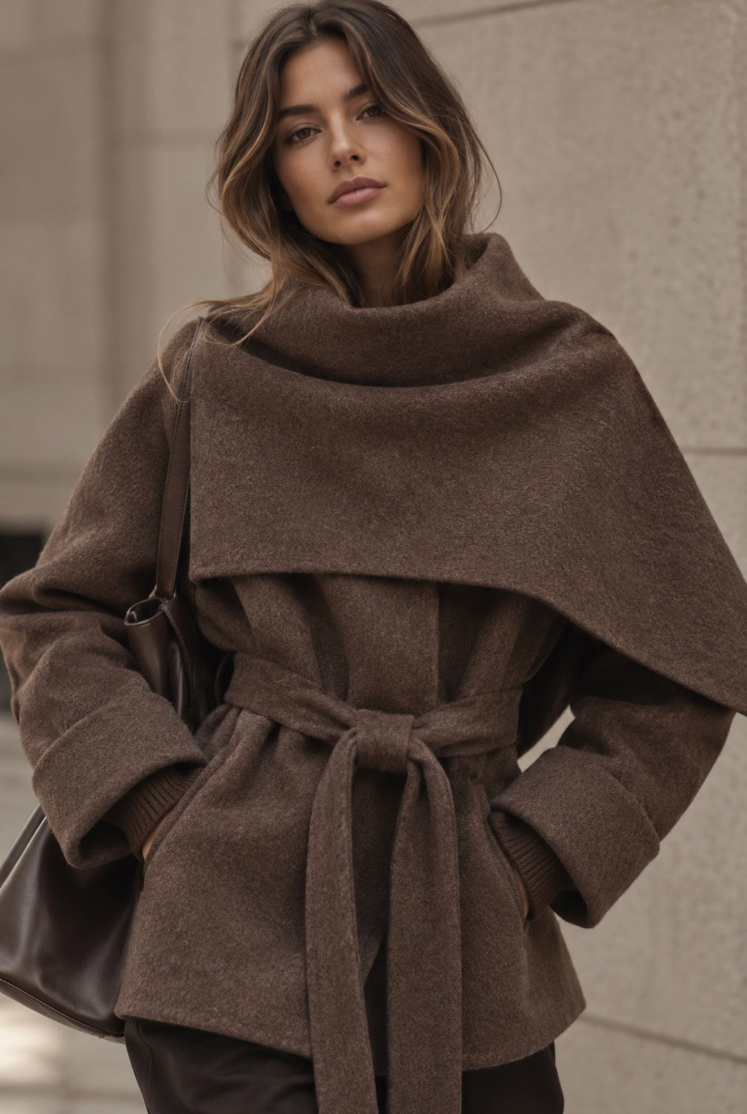 GESINE WOOL JACKET – CHOCOLATE