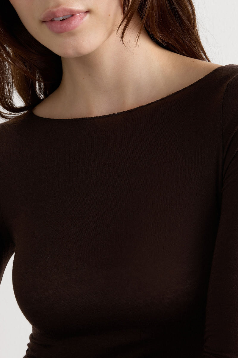 Celeste Cashmere Shirt – Schokobraun