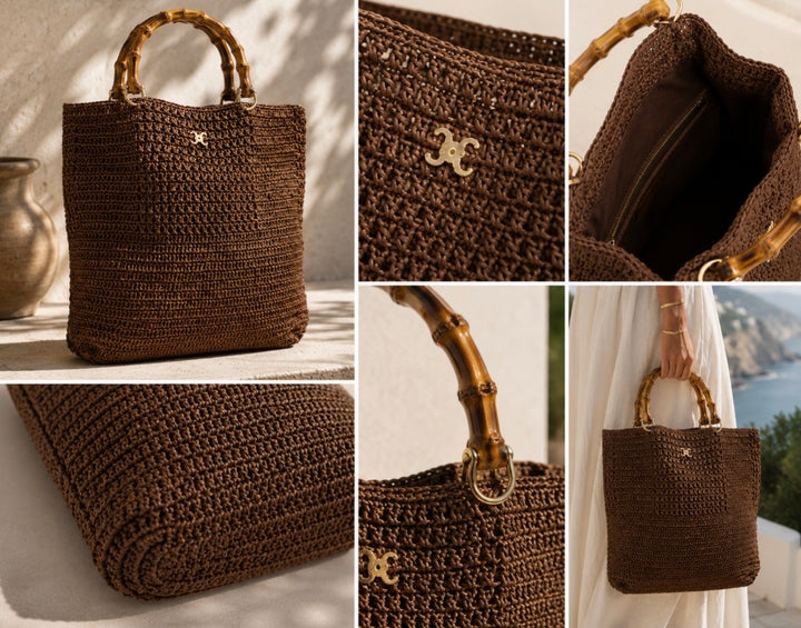 PORTA RAFFIA TOTE – MOCHA