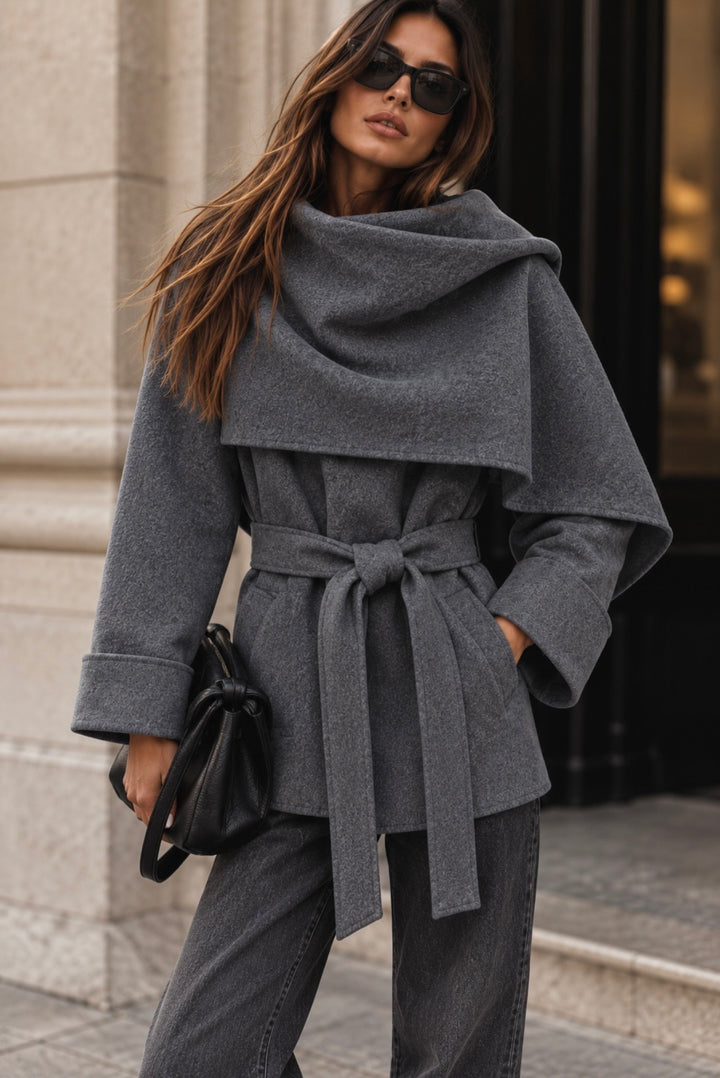 GESINE WOOL JACKET - CHARCOAL GREY