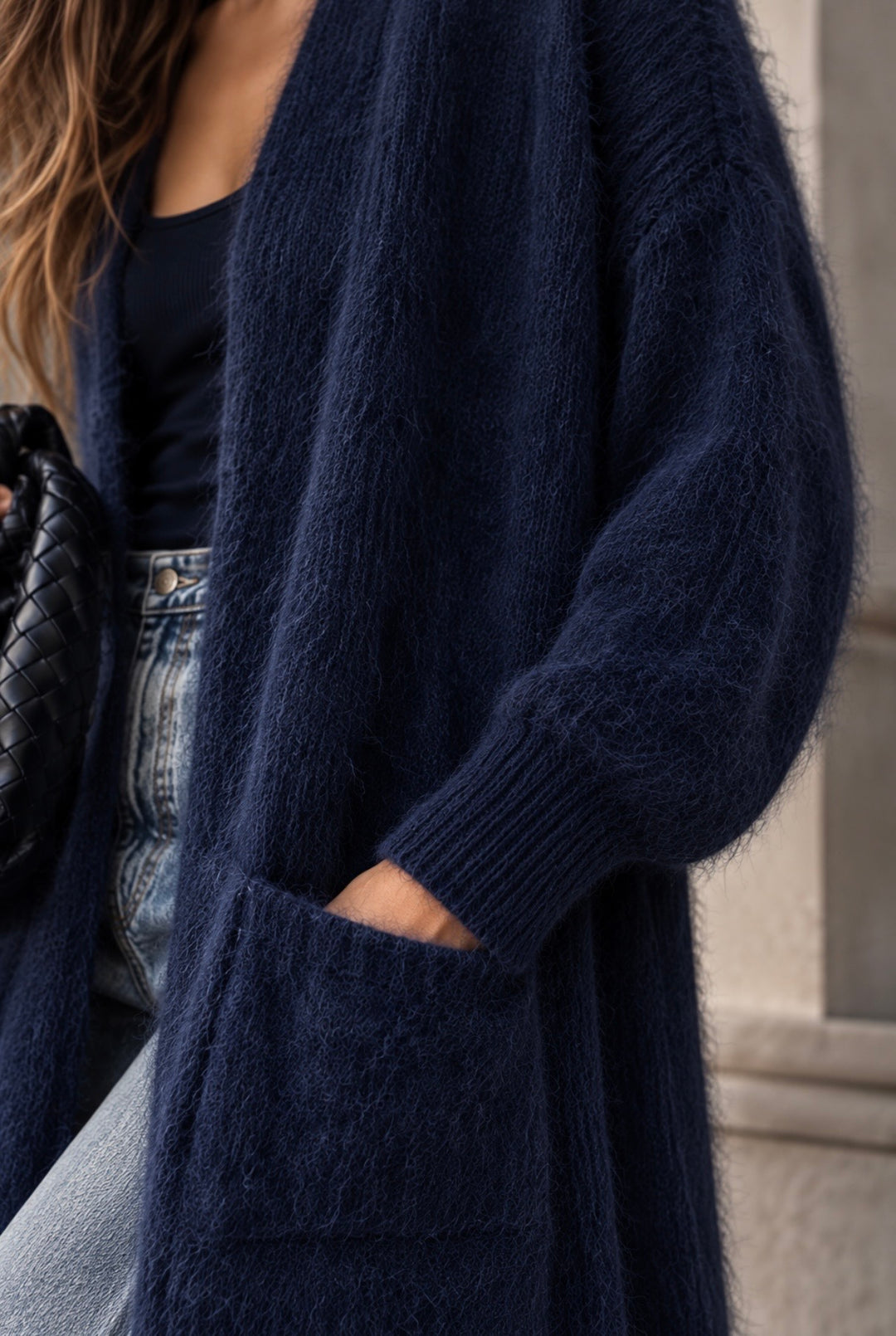 PARIS MOHAIR CARDIGAN – NAVY