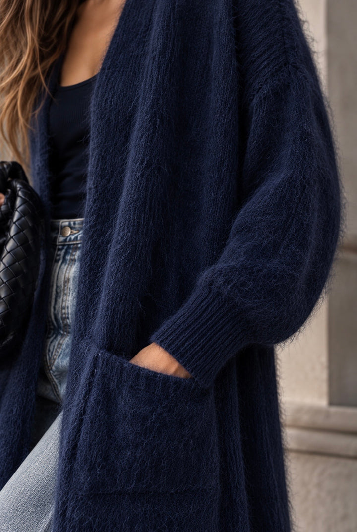 PARIS MOHAIR CARDIGAN – NAVY