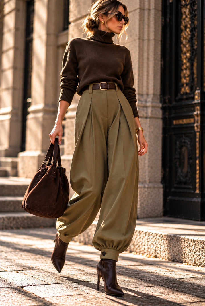 SILHOUETTE PANTS – OLIVE