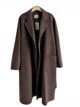 Woll-Cashmere Mantel – Chocolate Brown