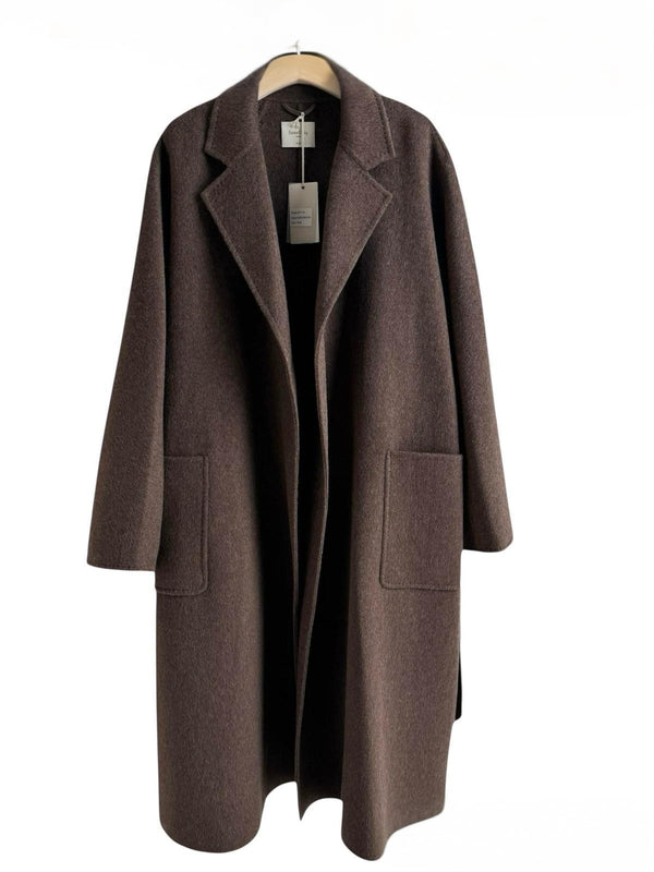Woll-Cashmere Mantel – Chocolate Brown