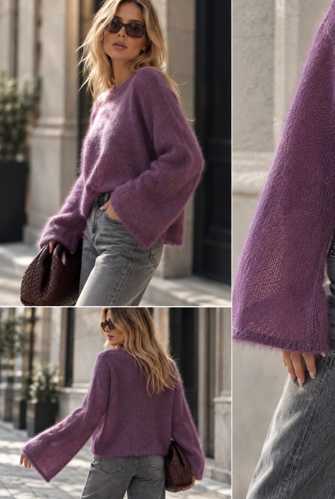 NÉVA MOHAIR KNIT – PURPLE