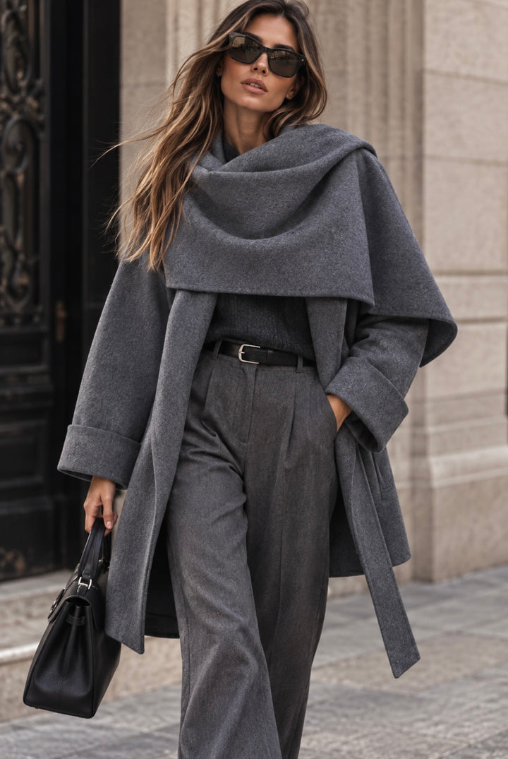 GESINE WOOL JACKET - CHARCOAL GREY