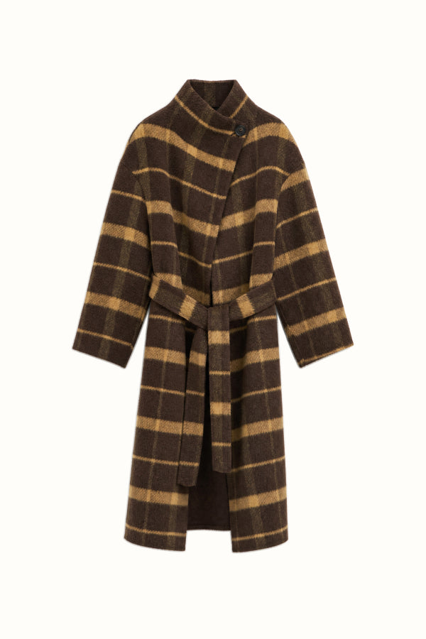 PLAID WOOL COAT
