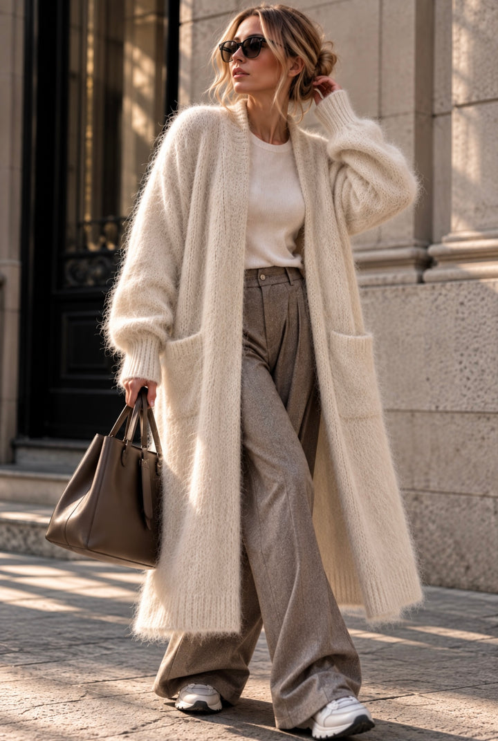 MOHAIR CARDIGAN – CREME