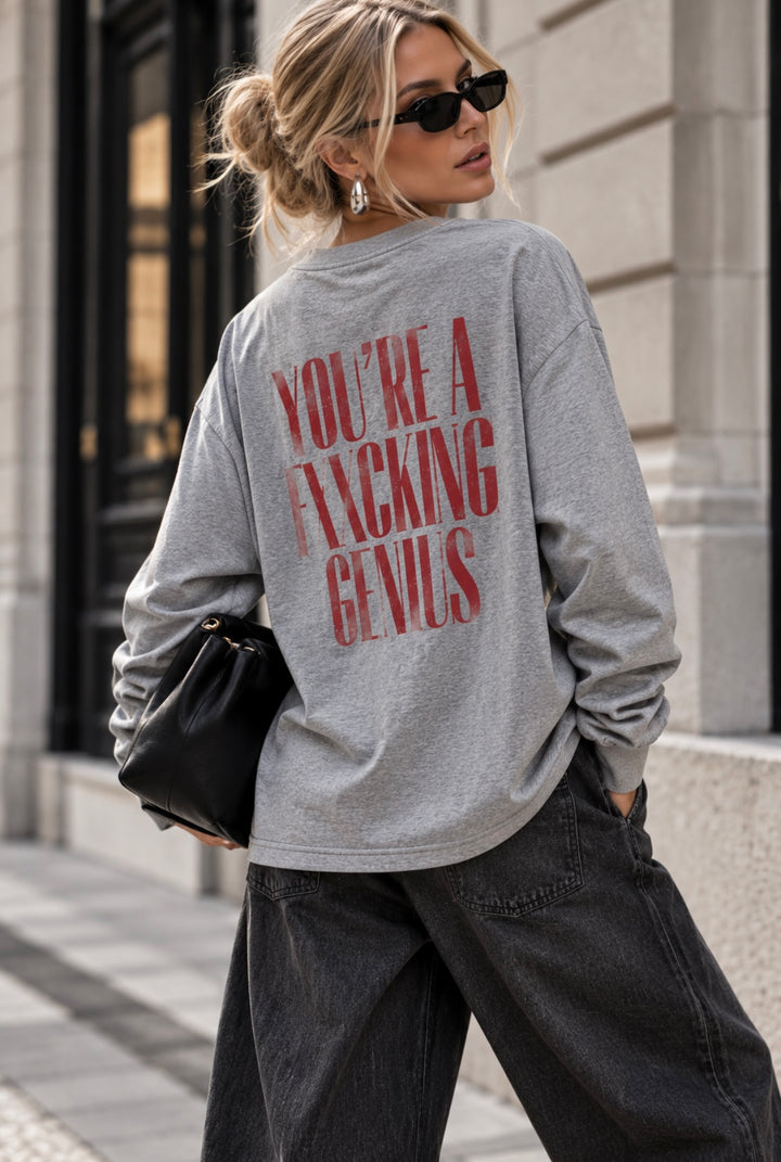 GENIUS STATEMENT SHIRT – GREY