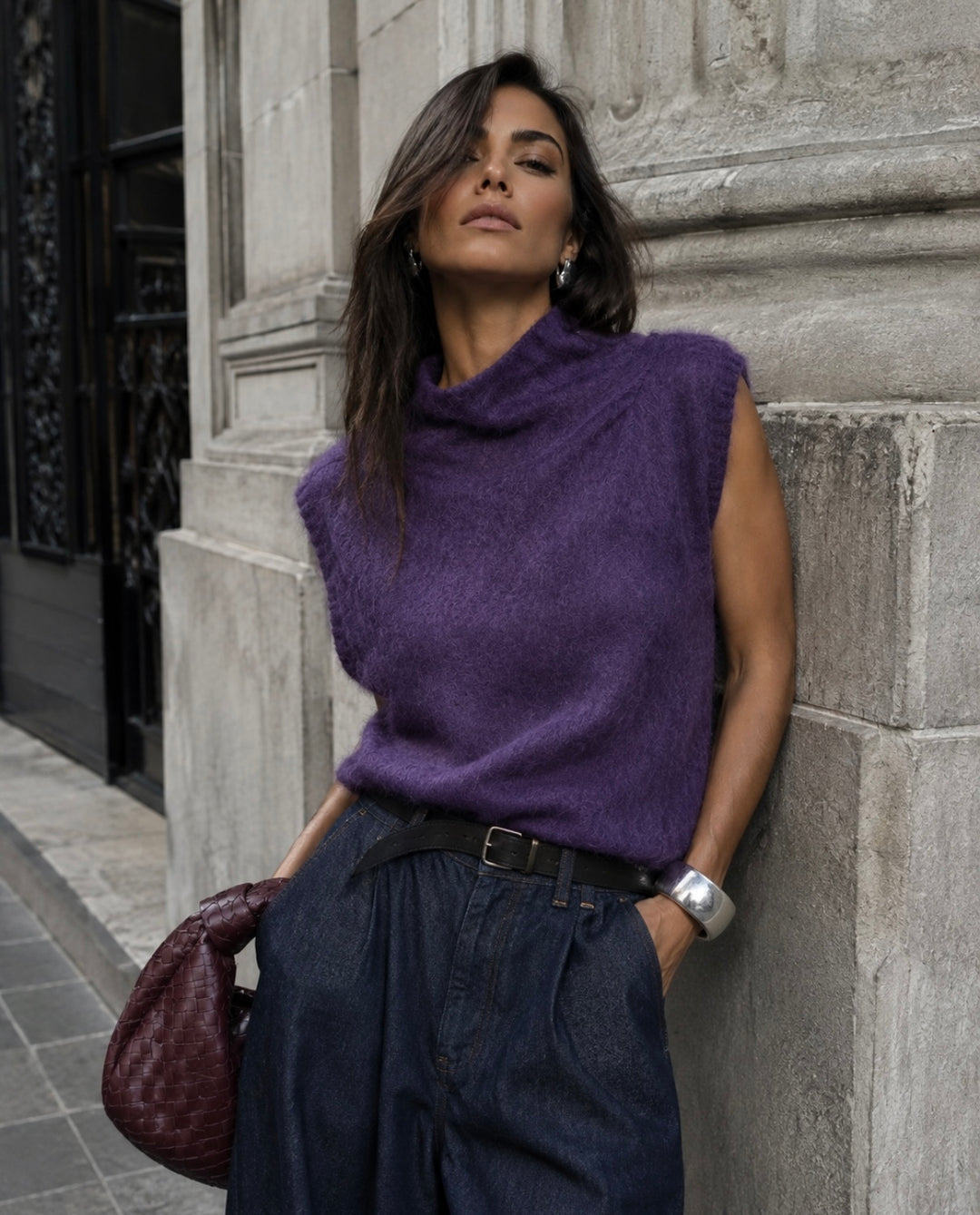 ORVELLA CASHMERE KNIT – PURPLE