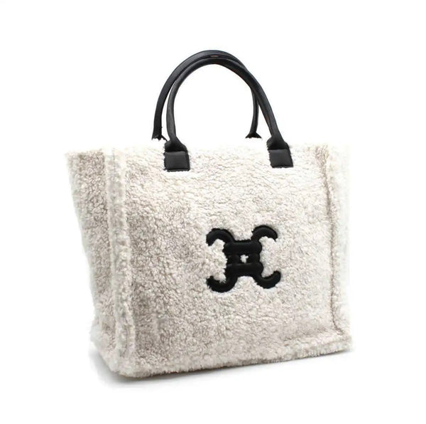 Tote Bag Faux Shearling Chic