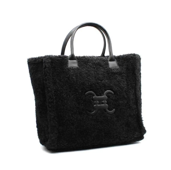 Tote Bag „Faux Shearling Noir“