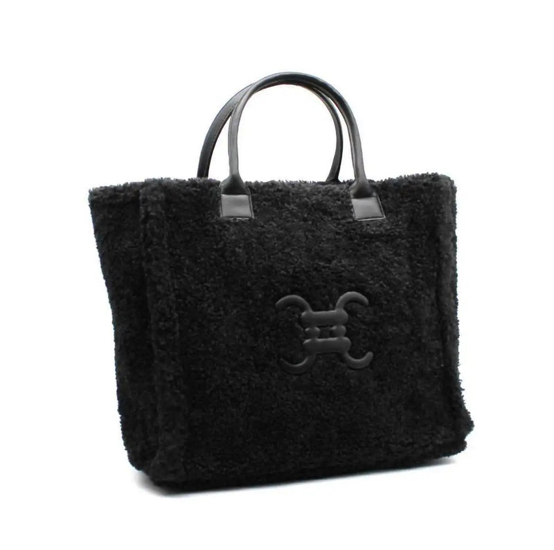 Tote Bag „Faux Shearling Noir“