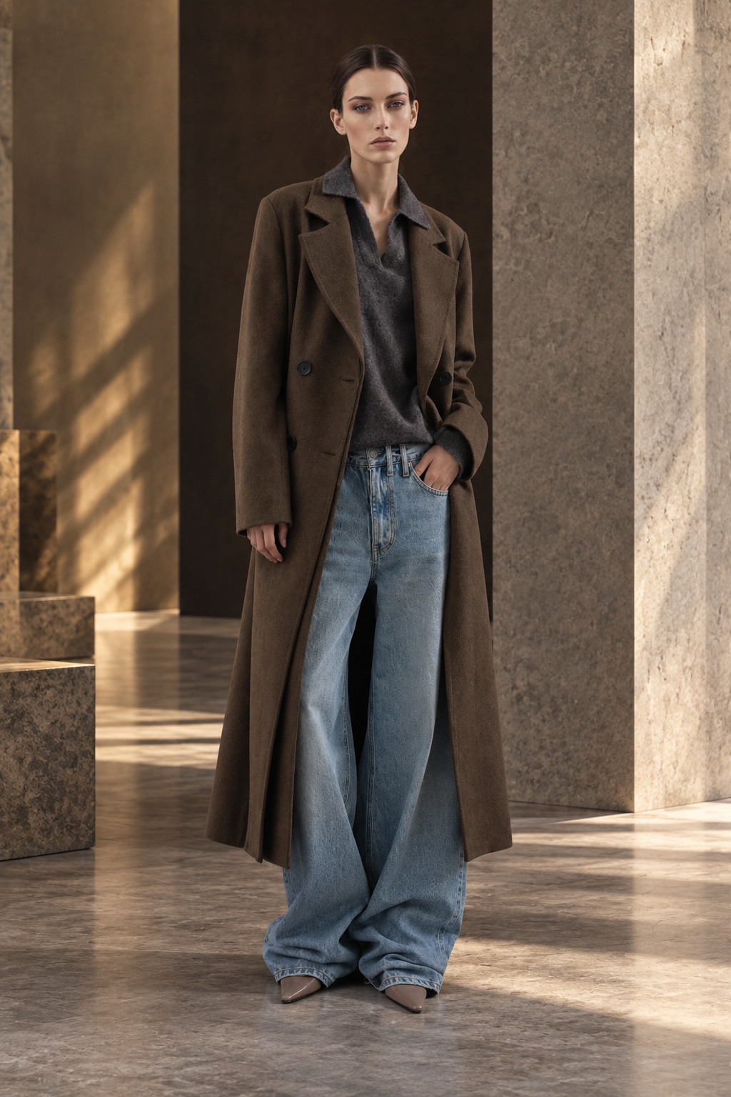 THE SIGNATURE COAT - CHOCOLATE