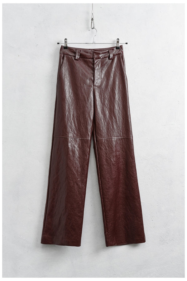 High Rise Leather Pants