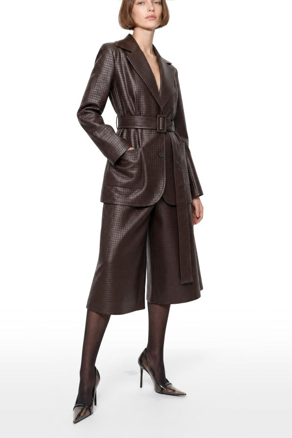 CROCO BLAZER – BROWN