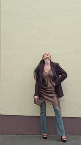 Lace Statement Dress - Chocolate