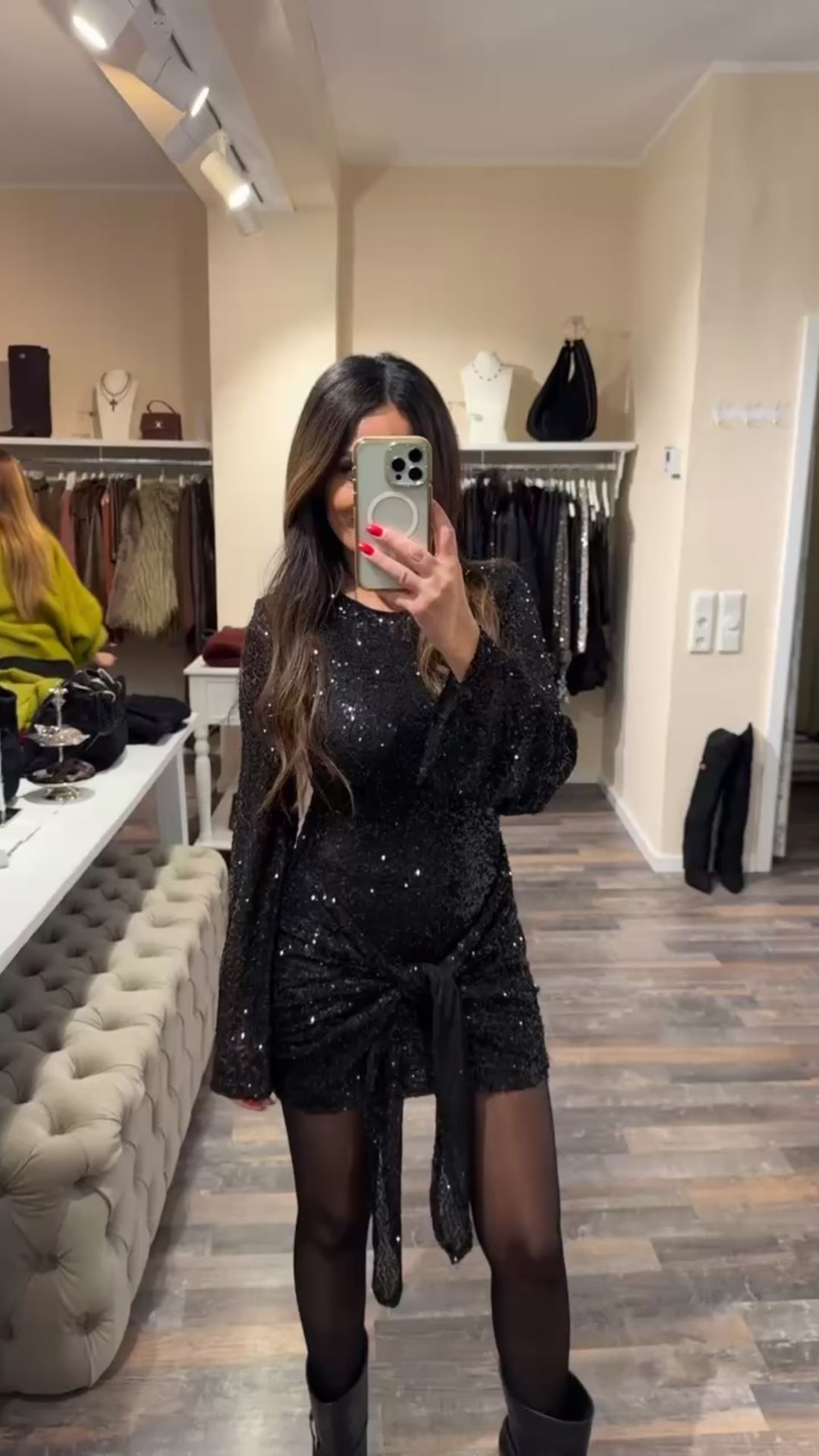 NEOMI SEQUIN DRESS