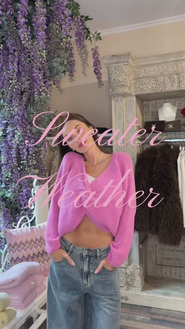 Knot Detail Pullover - Pink