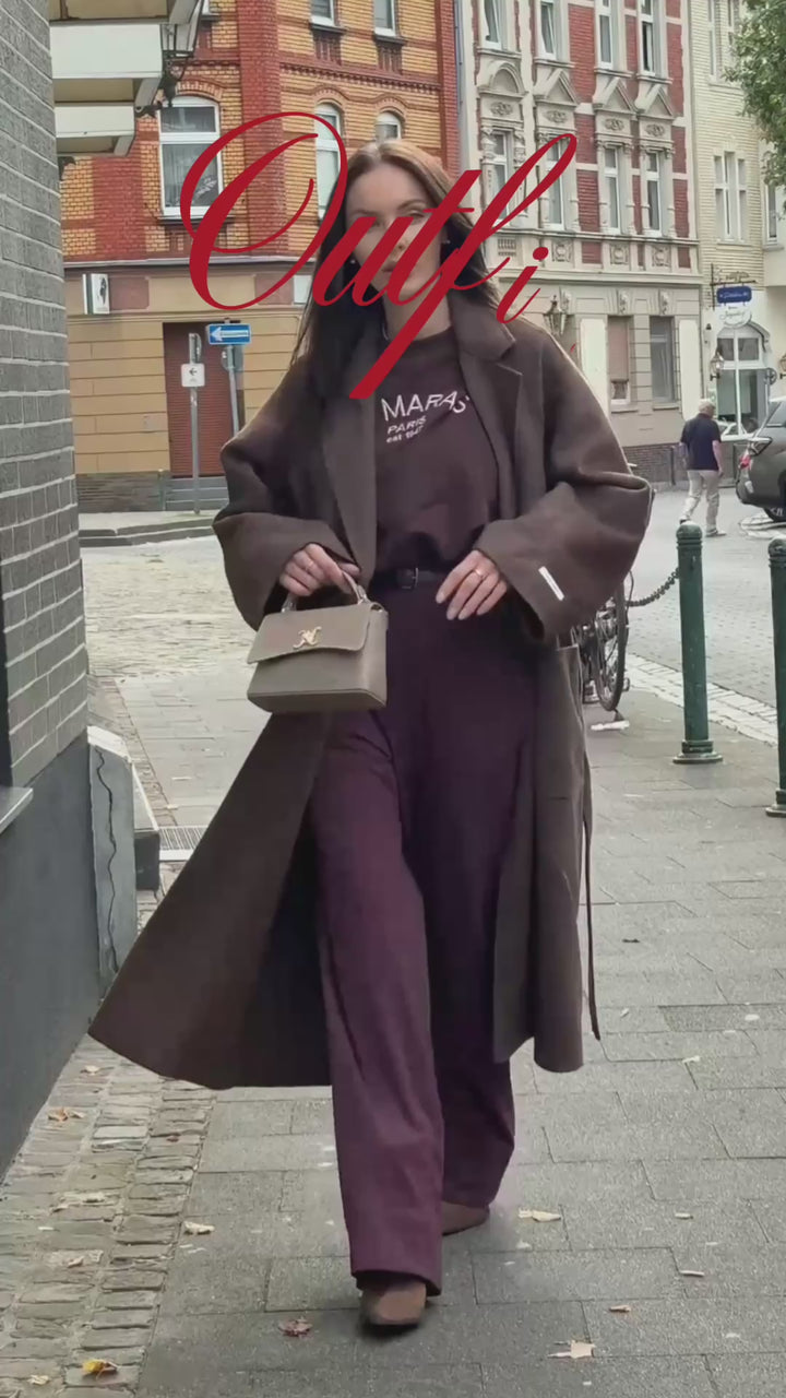 CASHMERE MANTEL – CHOCOLATE BROWN